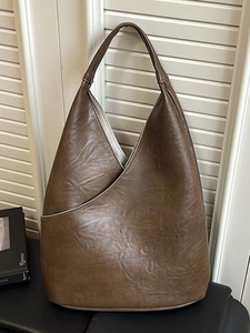 Borsa a Tracolla da Donna Retro Grande Capacità in Pelle PU Moda Minimalista Tote Hobo Bag Con Tasca Laterale Pendolarismo