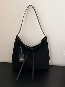 Vintage Suede Tote Bag Large Capacity Hobo Shoulder Bag Retro Casual Handbag For Women Travel Shopping Work Fashion Bag