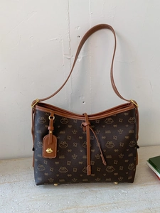 Vintage Cartoon Druck Große Kapazität PU Eimertasche Set Für Damen Monogramm Schulter Umhängetasche Mit Beutel Pendler