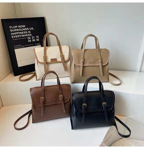 Collection of minimalist faux leather backpacks in cream, khaki, coffee, and black tones