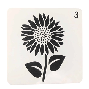 Transparent PET sunflower painting template for kids DIY art drawing stencil number 3