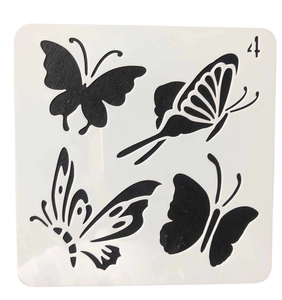 Transparent PET butterfly drawing stencil template for children's creative DIY art projects