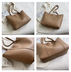Vues détaillées montrant la texture du cuir et la grande capacité de ce sac fourre-tout