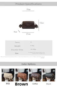 Guida alle dimensioni della borsa a tracolla vintage con tracolla larga in tessuto