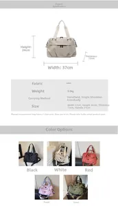 Detailed technical specifications and color options for the large canvas tote bag
