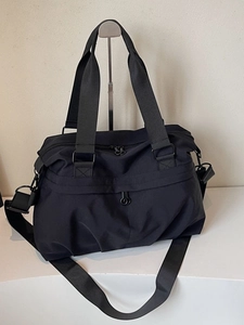 Minimalist Large Capacity Canvas Tote Bag For Women Casual Solid Color Shoulder Crossbody Bag For Travel Work Student