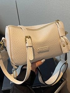 Sac Bandoulière Vintage en Cuir PU pour Femme Forme Oreiller Bandoulière Large Élégante Petit Sac Souple Motif Litchi