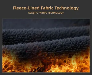 Macro detail of dark grey polar fleece inner lining with elastic fabric technology