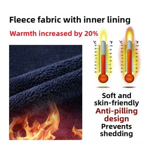 Detailed close-up of dark blue polar fleece fabric with warm plush lining and anti-pilling