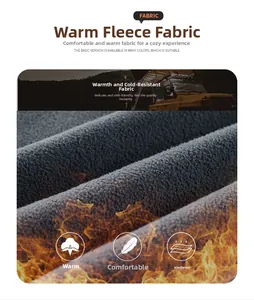 Macro shot of gray polar fleece fabric texture showing thermal windproof protection