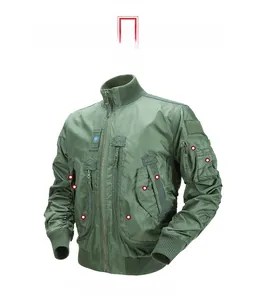 Army green MA tactical bomber jacket featuring a functional eight-pocket storage design