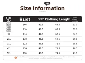Detailed size chart for men's reversible fleece vest showing chest and shoulder measurements