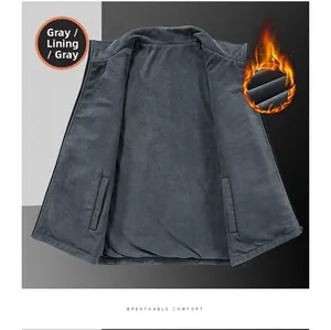 Detail of dark gray fleece lining with thermal heat storage and inner pocket design