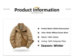 Dettagli della giacca in pile uomo con info materiali e specifiche invernali