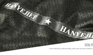 Detail of inner stitching and breathable mesh fabric on men's casual jacket