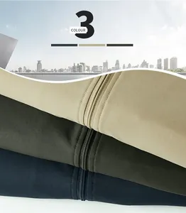 Detailed view of high-density canvas jacket fabric in khaki, olive green, and navy colors