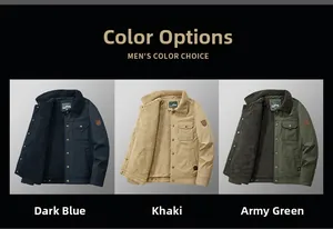 Detailed comparison of fleece jackets in blue, khaki, and green with corduroy collars