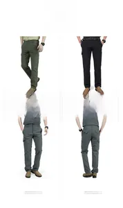 Détails du pantalon cargo de sport à séchage rapide en vert armée, noir et gris