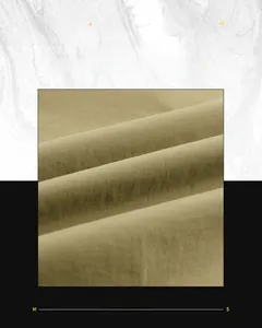 Macro view of khaki outdoor vest fabric showing soft twill texture and durable quality