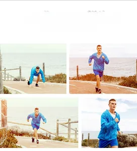 Herren Sonnenschutz-Set mit Kapuzenjacke und Shorts für Outdoor-Sport am Strand