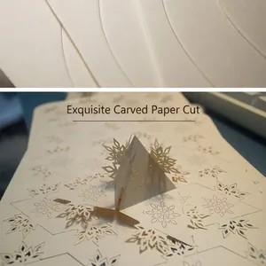 Laser cut white 3D snowflake paper lantern for Halloween and holiday home decoration