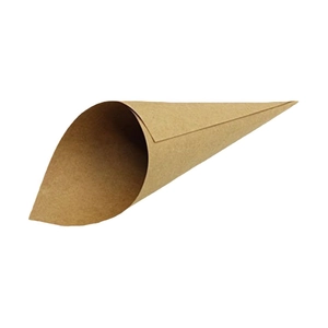 Brown kraft paper wedding confetti cone for DIY party decorations and flower petals