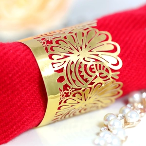 Ronds De Serviette Découpés Au Laser Papier Perlé Carton Creux Motif Dentelle Florale Mariage Banquet Décoration De Table