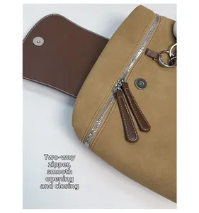 Dettaglio dello zaino premium con cerniere bidirezionali scorrevoli e chiusura magnetica