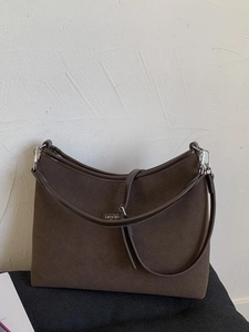 Retro Frosted PU Leather Crossbody Bag For Women Minimalist Hobo Underarm Shoulder Bag Small Handbag Versatile Daily Purse
