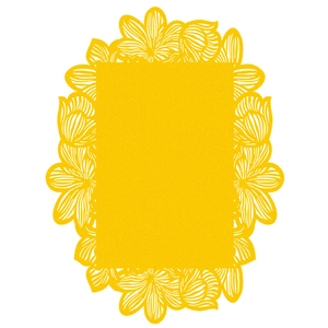 Golden hollow floral lace frame decoration for wedding cards and scrapbook journals