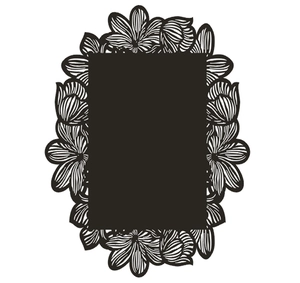 Intricate white lace laser cut hollow floral decorative card for wedding and journal