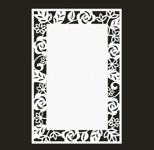 Wedding Laser Cut Hollow Lace Cards Artificial Pearl Paper Floral Rose Border For Scrapbooking DIY Notebook Decoration