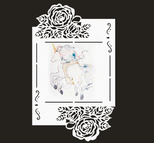 Laser Cut Hollow Lace Greeting Cards Artificial Pearl Paper Floral Rose Border For Wedding Invitation DIY Scrapbooking Decoration
