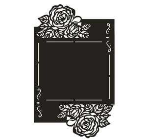 Intricate black rose hollow lace frame decoration for cards and scrapbooking journals