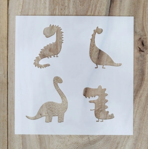 Transparent PET dinosaur drawing stencils set for kids creative DIY painting art crafts