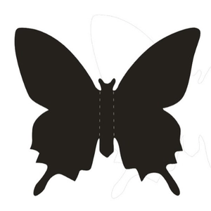 3D hohle schwarze Schmetterling Wandaufkleber mit filigranem lasergeschnittenem Design