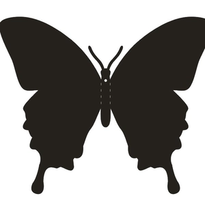 3D hohle schwarze Schmetterling Wandaufkleber mit Laserschnitt für Hochzeit Dekoration