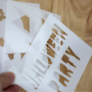 Reusable Halloween Party plastic stencil with pumpkin and star patterns for DIY painting