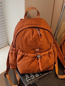 Women Fashion Canvas Backpack Large Capacity Casual Travel Daypack For Students Durable School Bag With Drawstring Pocket