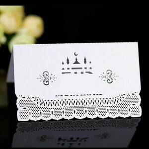 Cartes De Place Découpées Au Laser Papier Perlé Dentelle Évidée Design Floral Mariage Fête Événement Banquet