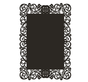 Laser Cut Hollow Lace Decorative Greeting Card Artificial Pearl Paper Wedding Invitation Frame Scrapbooking Border For DIY Photo Album Decor