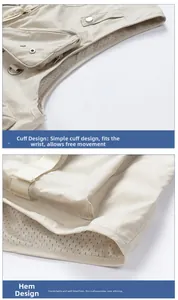 Détail du gilet tactique kaki avec doublure en maille respirante et coutures renforcées