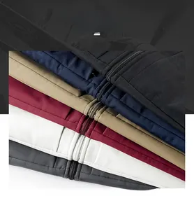 Detailed comparison of outdoor multi-pocket vests in navy, khaki, burgundy, white and grey