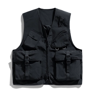 Men Women Multi-Pocket Utility Vest Lightweight Breathable Fishing Hiking Workwear Sleeveless Jacket Casual Outerwear