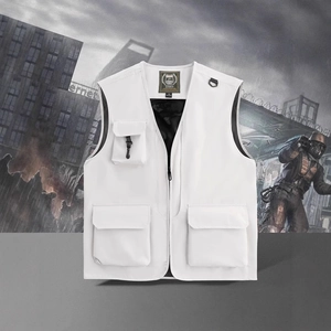Men Outdoor Multi-Pocket Fishing Vest Quick Dry Sleeveless Mesh Breathable Photography Waistcoat Casual Cargo Vest Top