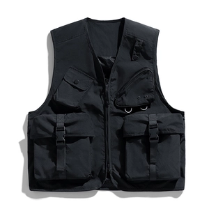 Heren Dames Multi-pocket Utility Vest Lichtgewicht Ademend Vissen Wandelen Werkkleding Mouwloos Jack Casual Outwear