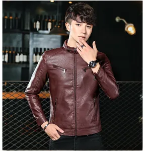 Detailed texture of burgundy slim fit biker jacket with premium metal zippers