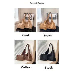 Collage de sacs cabas vintage en cuir mat en plusieurs couleurs avec motifs de fleurs ajourées