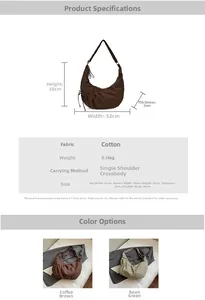 Detailed size specifications for the large capacity plaid hobo bag with dimensions and weight