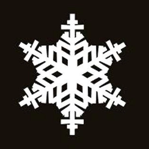 White laser-cut snowflake place card in pearlescent paper for Christmas table decoration
